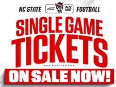សំបុត្រ NC STATE FOOTBALL SINGLE GAME ត្រូវបានដាក់លក់ឥឡូវនេះ!