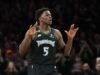 Edwards ដឹកនាំ Timberwolves ឆ្លងកាត់ Spurs 114-109 ទៅជាស៊េរីបន្ទាប់ពី Wembanyama ត្រូវបានបណ្តេញចេញ