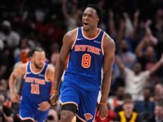 OG Anunoby របស់ Knicks ចេញសម្រាប់ Game 3 ទល់នឹង 76ers ដែលមានរបួសសរសៃពួរ ដែលត្រូវបានរាយបញ្ជីពីមួយថ្ងៃទៅមួយថ្ងៃ